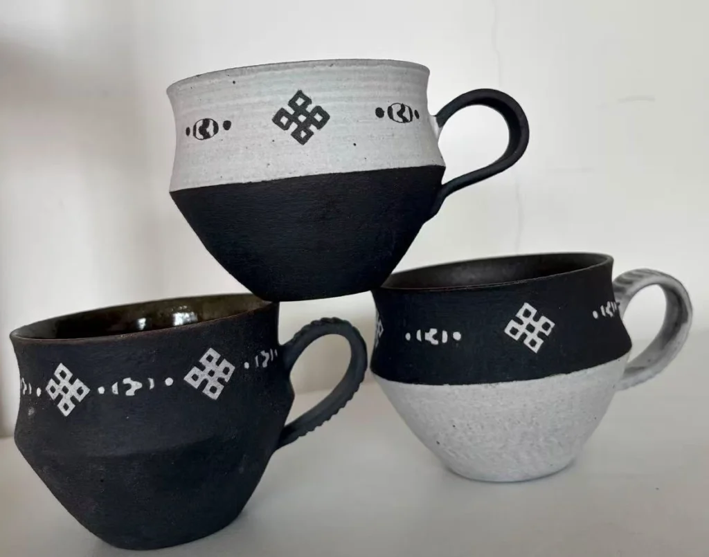 The Totem Stone-Textured Ritual Cups